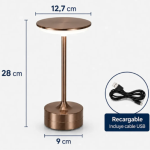 Lampara Led Mesa Velador Recargable Touch Usb Escritorio